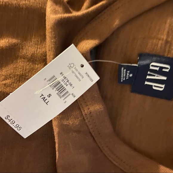 GAP tiered sleeveless midi dress mocha brown NWT - Picture 6 of 6